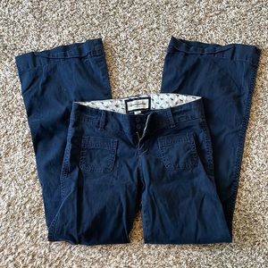 Abercrombie & Fitch navy chino style wide leg pants. Girls size 10